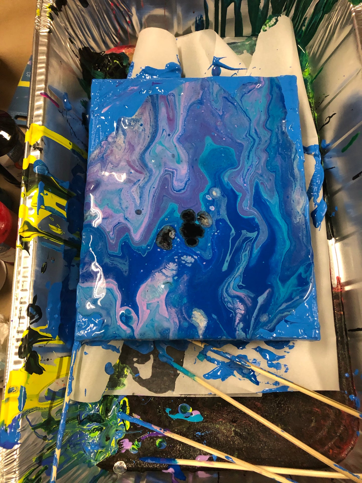 Commission: Paint Pouring on Bracelets