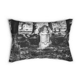 Pleasant Stroll Among the Graves at Maple Hill Cemetery Spun Polyester Lumbar Pillow
