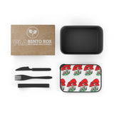 Three Little Red Mushrooms PLA Bento Box with Band and Utensils