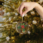 Holly Berry Glass Ornament