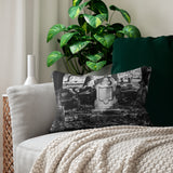 Pleasant Stroll Among the Graves at Maple Hill Cemetery Spun Polyester Lumbar Pillow