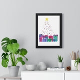 Christmas Tree Doodle Art Premium Framed Vertical Poster