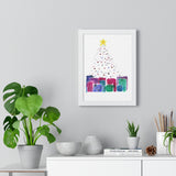 Christmas Tree Doodle Art Premium Framed Vertical Poster