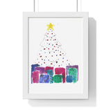 Christmas Tree Doodle Art Premium Framed Vertical Poster