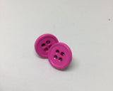Pink button earrings