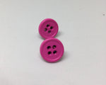 Pink button earrings