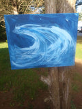 Blue Wave Acrylic Painting