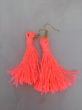 Bright Satiny Tassel Earrings