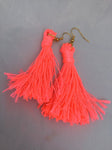 Bright Satiny Tassel Earrings