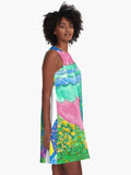 Way Up in the Clouds A-Line Swing Dress
