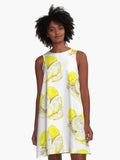 Lemony 'Tart Cutting Board' A-Line Swing Dress