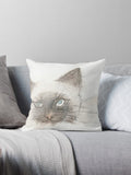 Unimpressed Watercolor Throw Pillow