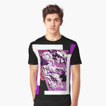 Purple and Pink Concrete Roses Grave Photo at Historic Maple Hill Cemetery in Huntsville Alabama Graphic T-Shirt
