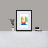 Lick Matte Paper Framed Poster With Mat