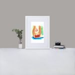 Lick Matte Paper Framed Poster With Mat