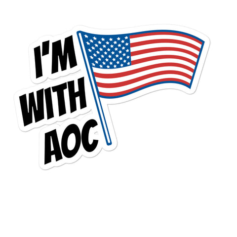 I’m with AOC bubble-free stickers