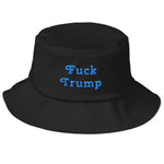 Fuck Trump Old School Bucket Hat