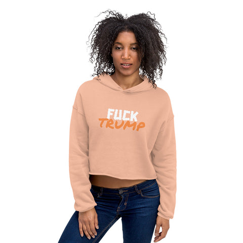 Fuck Trump Crop Hoodie