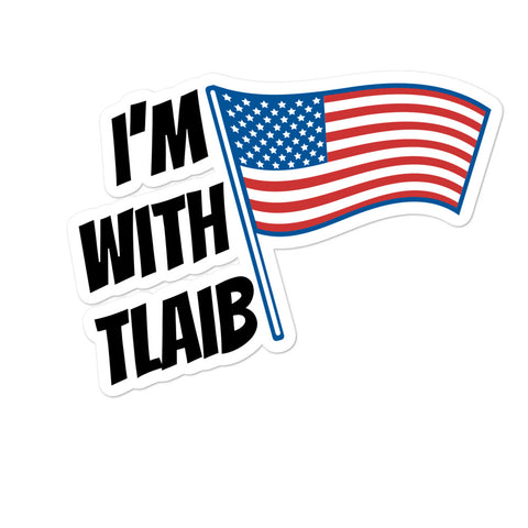 I’m with Tlaib Bubble-free stickers