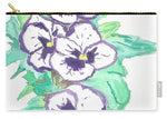Purple Pansy Power - Carry-All Pouch