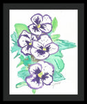Purple Pansy Power - Framed Print