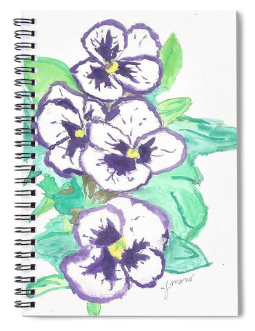 Purple Pansy Power - Spiral Notebook