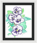 Purple Pansy Power - Framed Print