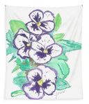 Purple Pansy Power - Tapestry