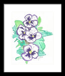 Purple Pansy Power - Framed Print