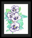 Purple Pansy Power - Framed Print