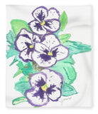 Purple Pansy Power - Blanket