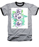 Purple Pansy Power - Baseball T-Shirt