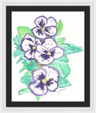 Purple Pansy Power - Framed Print