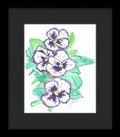 Purple Pansy Power - Framed Print