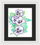 Purple Pansy Power - Framed Print