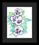 Purple Pansy Power - Framed Print