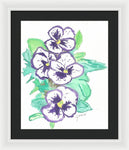 Purple Pansy Power - Framed Print