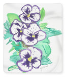 Purple Pansy Power - Blanket