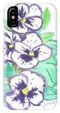 Purple Pansy Power - Phone Case