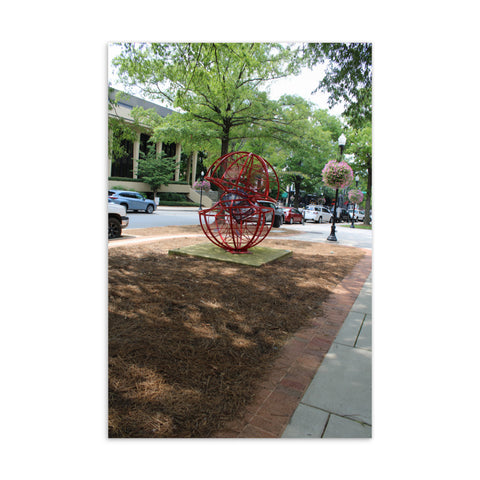 Geometric Sculpture in Downtown Huntsville Standard Postcard