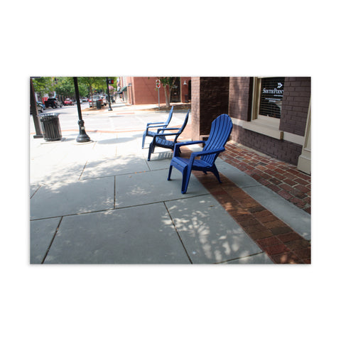 Random Beach Chairs Downtown Standard Postcard
